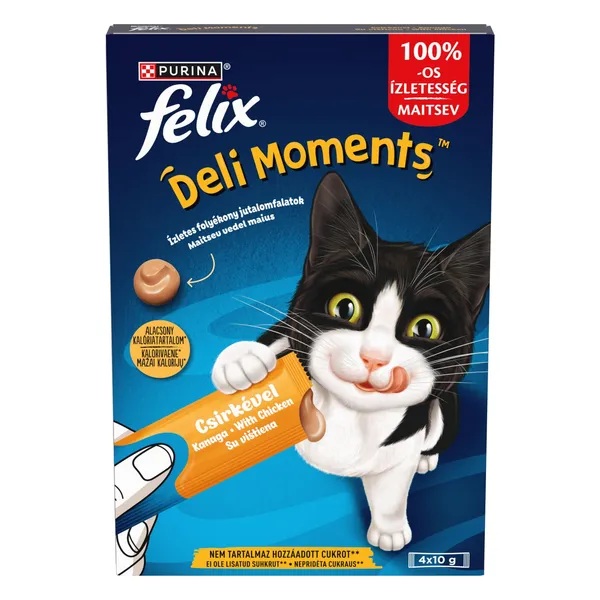 Kassi täiendsööt Felix Deli Moments kanaga 4x10g