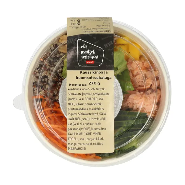 Kauss kinoa ja kuumsuitsukalaga 270g