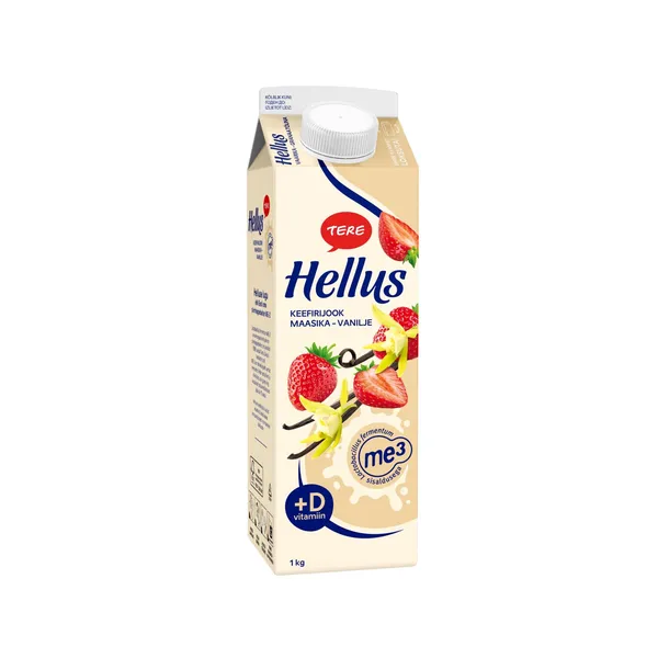 Keefir maasika-vanilje Hellus 1kg