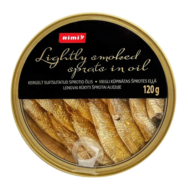 Viegli kūpinātas šprotes eļļā Rimi 120g/84g
