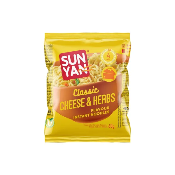 Kiirnuudlid juustu- ja ürdimaitselised Sun Yan 60g