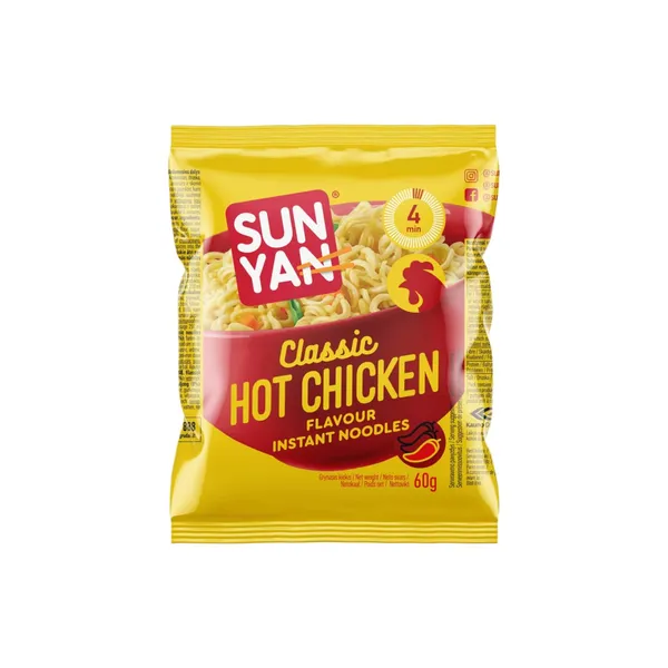 Kiirnuudlid vürtsika kana maitselised Sun Yan 60g