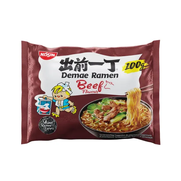 Kiirnuudlisupp Aasiapärane veiselihamaitseline Nissin Demae Ramen 100g