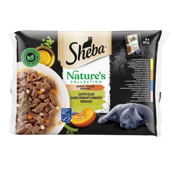 Kiisueine Sheba Nature segavalik 4x85g