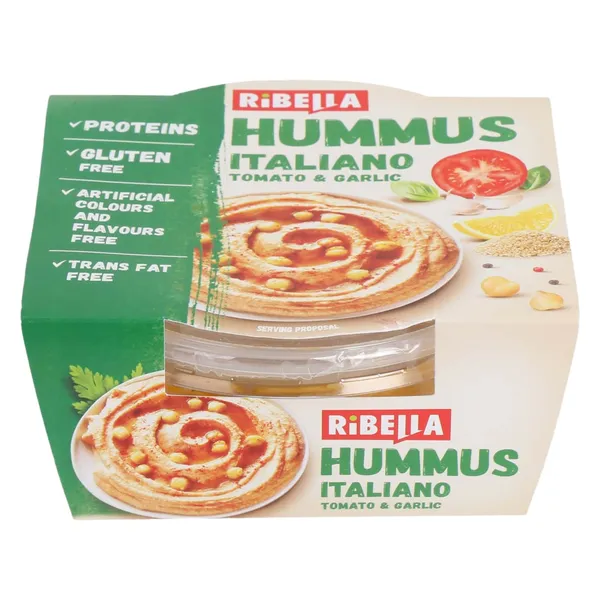 Kikerhernehummus Italiano-tomatite ja küüslauguga 200g
