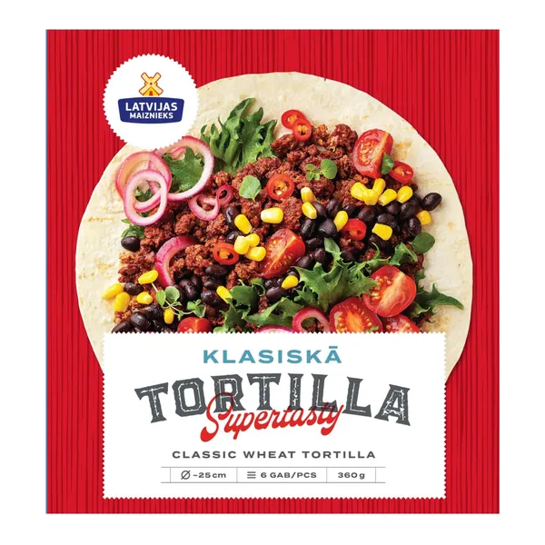 Nisutortilja klassikaline 25cm x 6 tk, EESTI PAGAR, 360 g