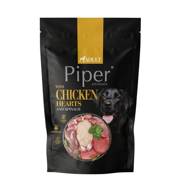 Koeratoit täisväärtuslik kanasüdamete ja spinatiga Piper 500g