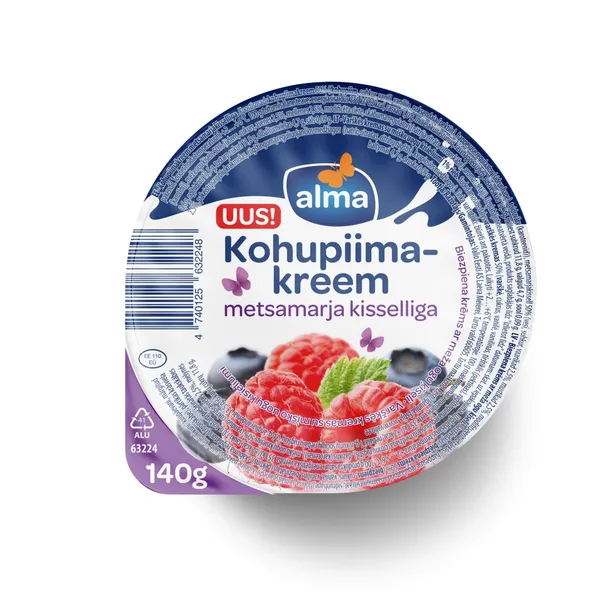 Kohupiimakreem metsamarjakisselliga, ALMA, 140 g