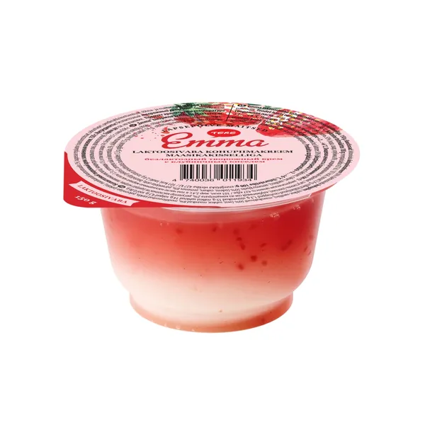 Kohupiimakreem maasikakisselliga (laktoosivaba), EMMA, 150 g