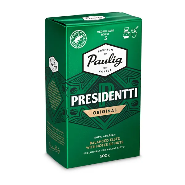 Kohv PAULIG PRESIDENTTI, jahvatatud, 500 g