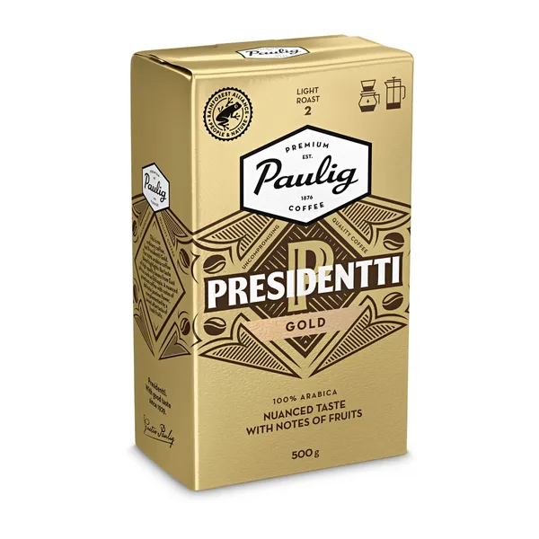 Kohv jahvatatud Presidentti Gold Label Paulig 500g