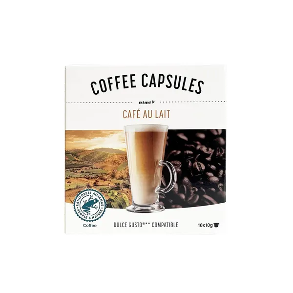 Kohvikapslid Café Au Lait Rimi 16x10g
