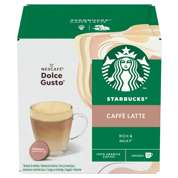 Kafijas kaps. Starbucks Caffe Latte 12x10,1g