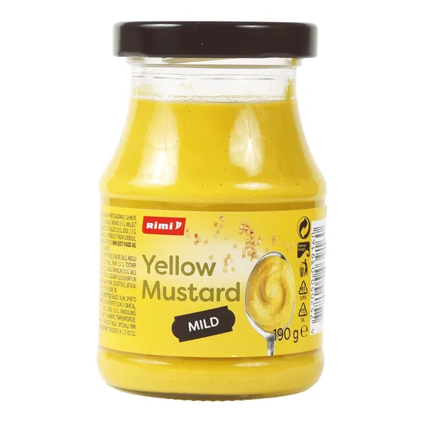 Dzeltenās sinepes Rimi maigās 190g