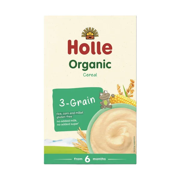 Kolmeviljapuder beebidele alates 6. elukuust gluteenivaba Holle öko 250g