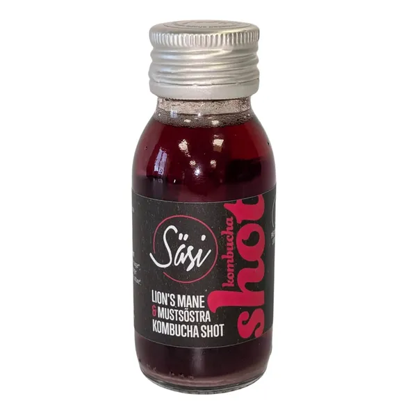 Kombucha shot mustsõstra ja lions mane Säsi 60ml