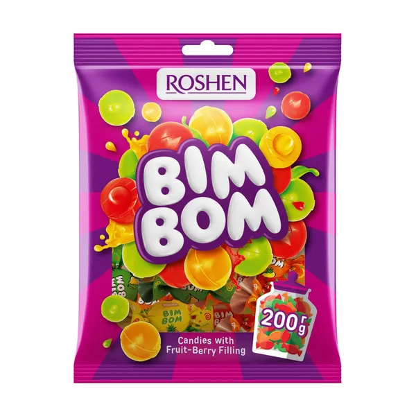 Kommid karamelli täidisega Bim-Bom Roshen 200g