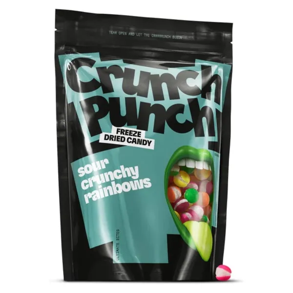 Kommid külmkuivatatud Sour Crunchy Rainbows Crunch Punch 100g