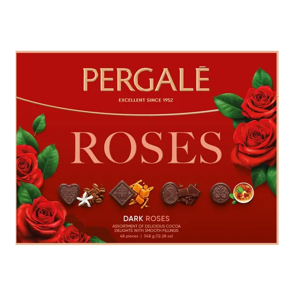 Kompvekiassortii Pergale Roses 348g