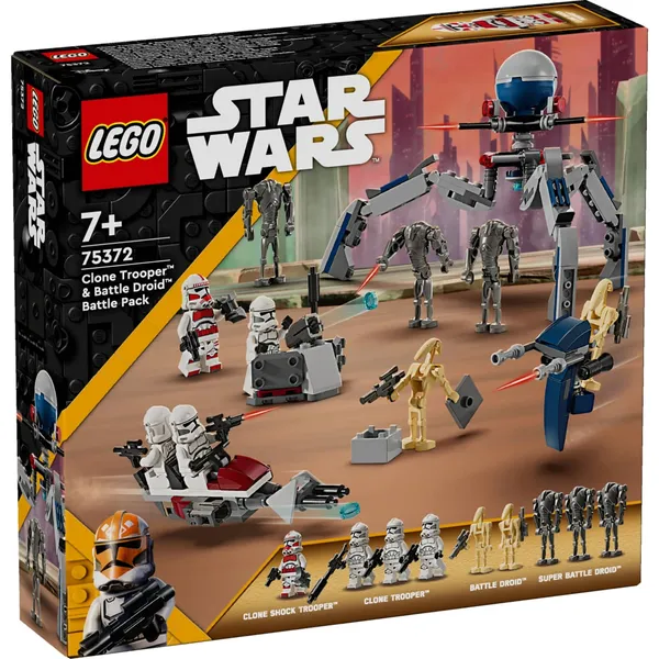 Konstruktor Lego Clone Trooper I Ja Battle Droid I Lahingukomplekt 75372, vanus: 7+