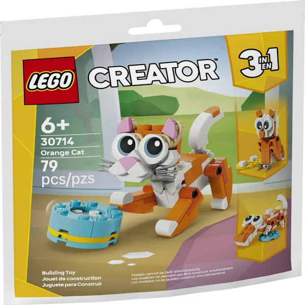 Konstruktor Lego Oranž Kass 30714, vanus: 6+
