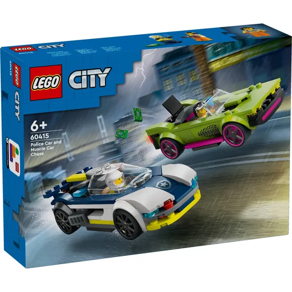 Konstruktor Lego Politseiauto Ja Muskelauto Tagaajamine 60415, vanus: 6+