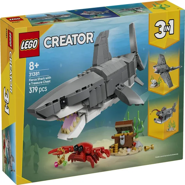Konstruktor Lego Raevukas Hai Aardekirstuga 31381, vanus: 8+