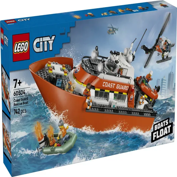 Konstruktor Lego Rannavalve Päästepaat Ja Helikopter 60504, vanus: 7+