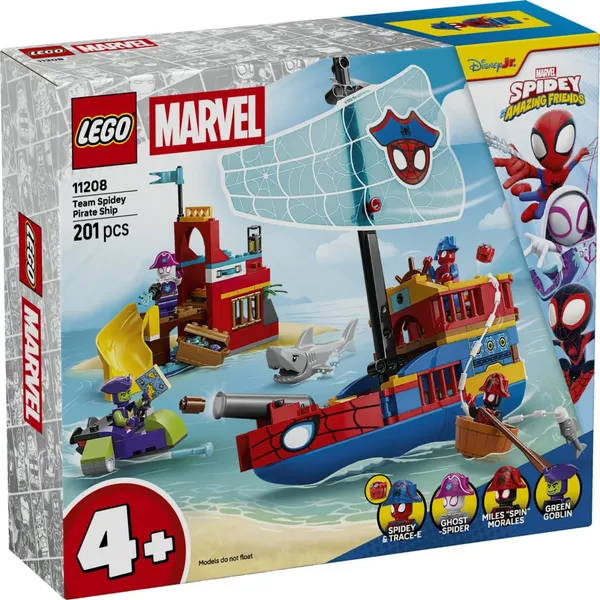 Konstruktor Lego Team Spidey Piraadilaev 11208, vanus: 4+