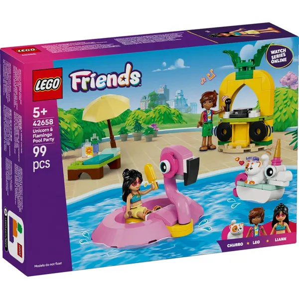 Konstruktor Lego Ükssarviku Ja Flamingo Basseinipidu 42658, vanus: 5+