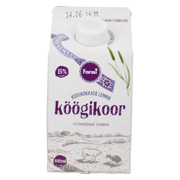 Köögikoor laktoosivaba Farmi 15% 400ml