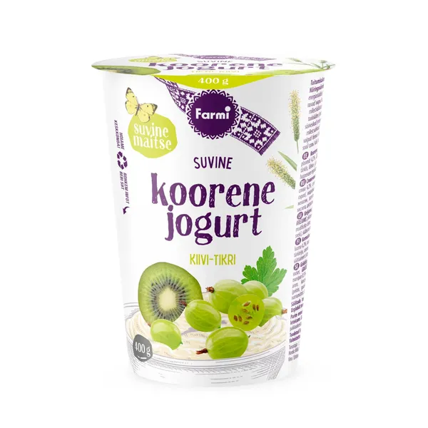 Koorene jogurt kiivi-tikri, FARMI, 400 g