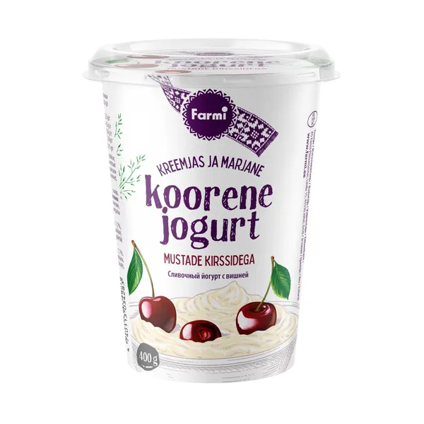 Koorene jogurt FARMI must.kirss., 400g