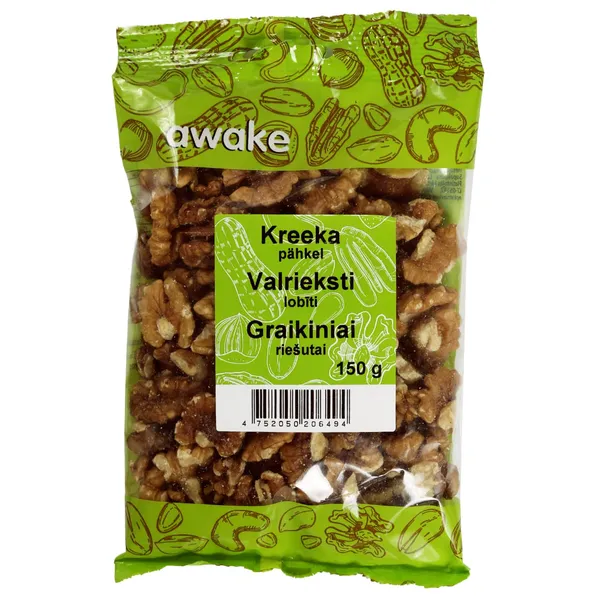 Kooritud kreeka pähklid Awake 150g