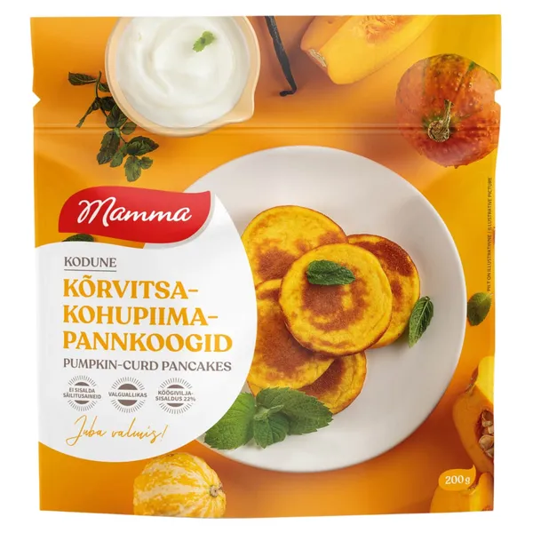 Kõrvitsa-kohupiimapannkoogid, MAMMA, 200 g