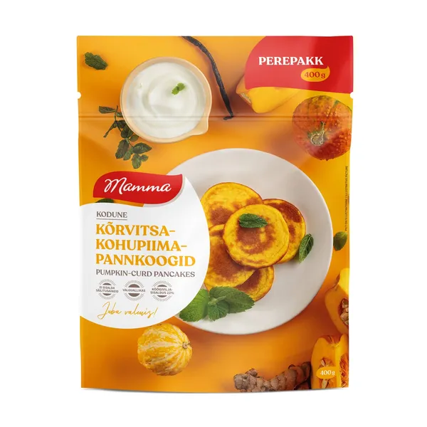 Kõrvitsa-kohupiimapannkoogid, MAMMA, 400 g
