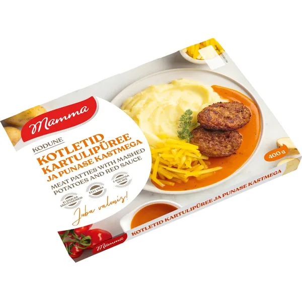 Kotletid kartulipüree ja punase kastmega Mamma 400g