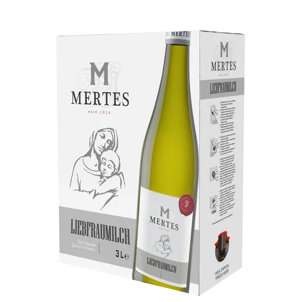 Kaitstud päritolunimetusega vein Peter Mertes Traditional Liebfraumilch magus 9,5%vol 3l