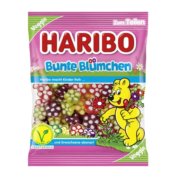 Kummikommid Haribo Bunte Blumchen 175g