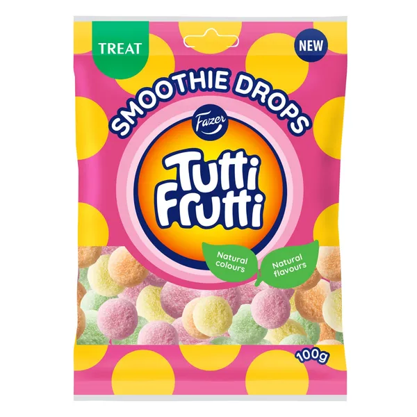 Kummikommid Smoothie Drops Tutti Frutti 100g