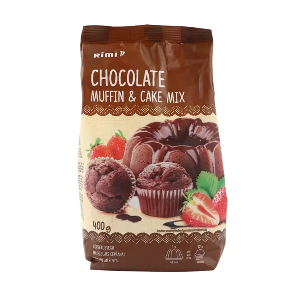 Küpsetussegu šokolaadimuffinite ja kookide valmistamiseks Rim 400g