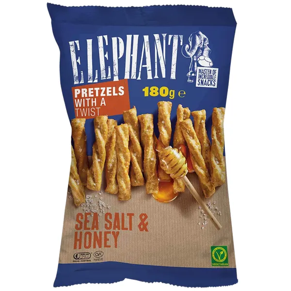 Küpsised meresoola ja meega Elephant 180g