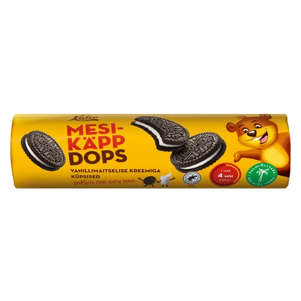 Küpsised vanillimaitselise täidisega Dops Mesikäpp 210g