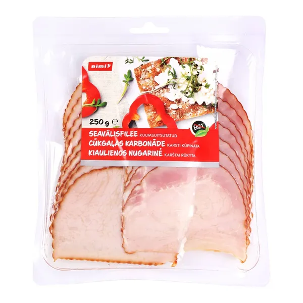 Cūkgaļas karbonāde Rimi k/k šķēlēs 250g