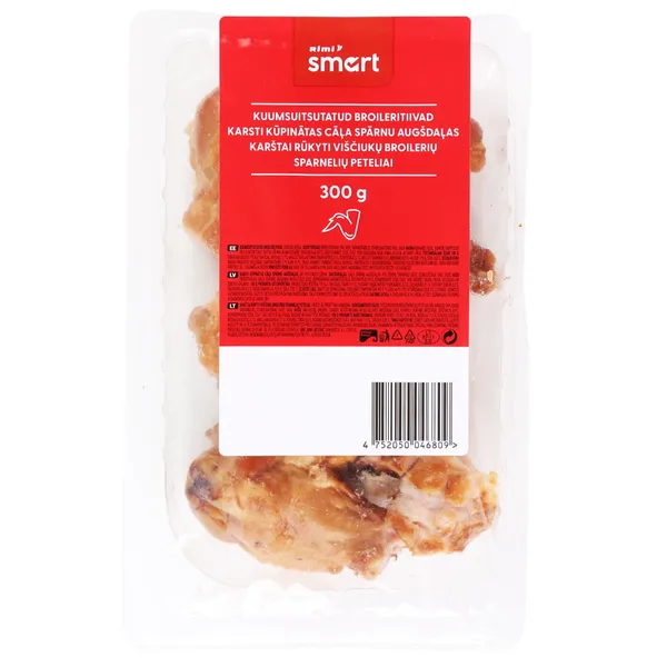 Kuumsuitsutatud broileritiivad Rimi Smart lisatud veega 300g