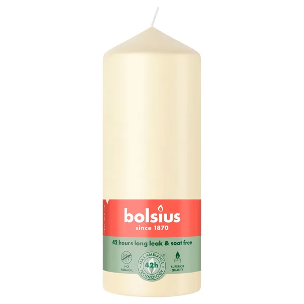 Küünal Bolsius silinder elevandiluu värvi 150/58mm