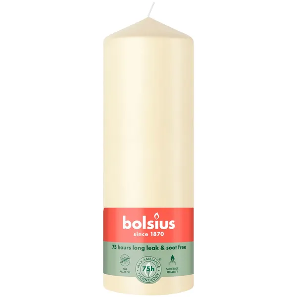 Küünal Bolsius silinder elevandiluu värvi 200/68mm
