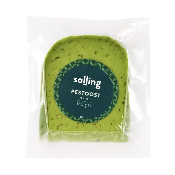 Laagerdunud juust rohelise pestoga Salling 180g