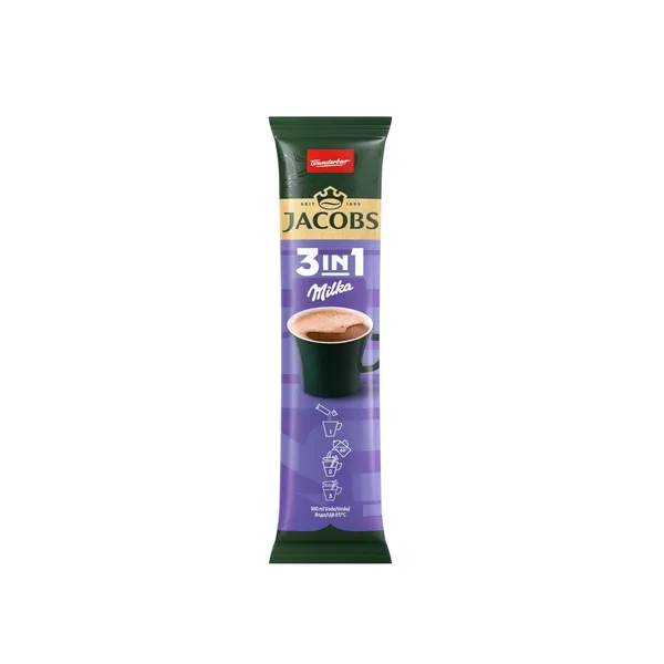 Lahustuv kohvijook 3in1 Milka, JACOBS, 12,4 g