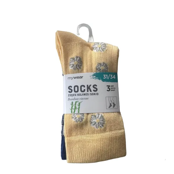 Bērnu zeķes Mywear gaišas 3 pāri 31/34